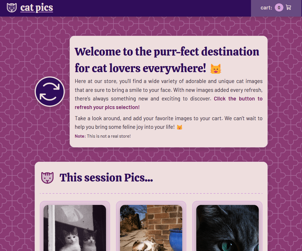 Cat Pics E-commerce